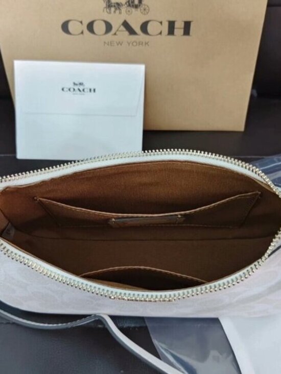 Coach Teri Shoulder Bag In Signature Canvas - Picture 5 of 8